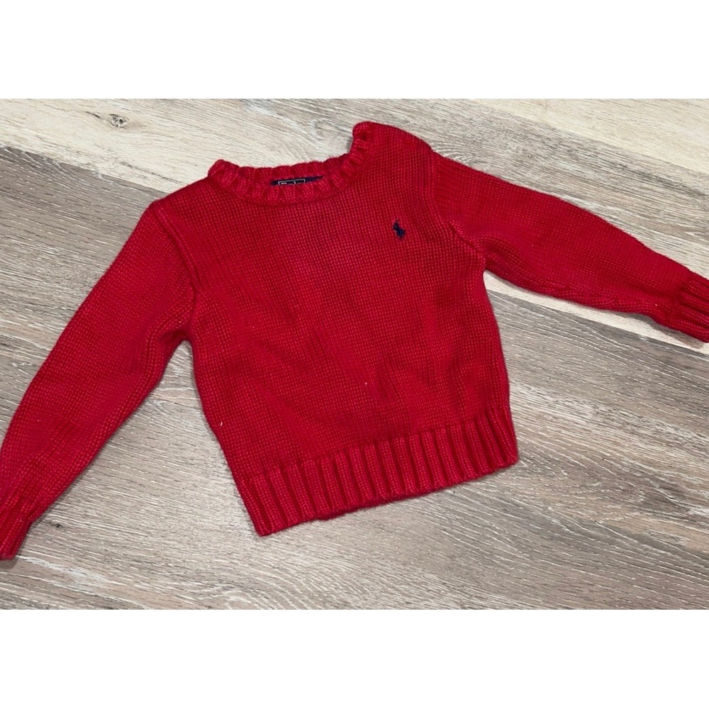 $89.50 Polo Ralph Lauren Boys Red 24 Months Pullover Sweater